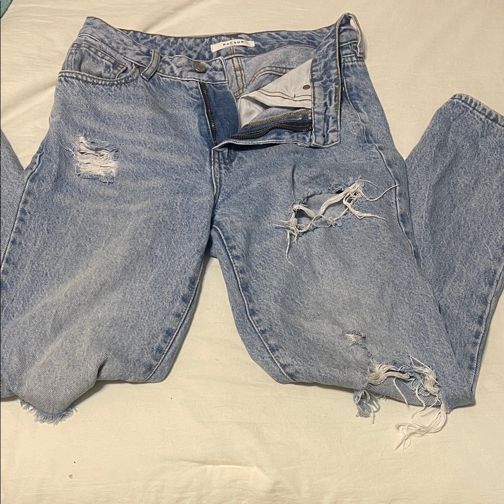PacSun Light Blue Distressed Boyfriend Jeans